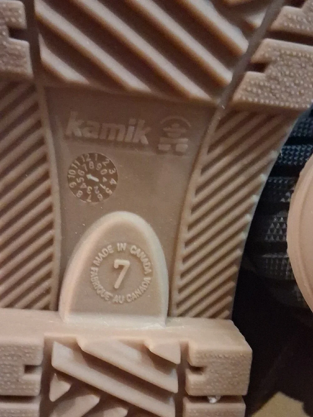Kamik Gray and Cream Plaid Winter Boots